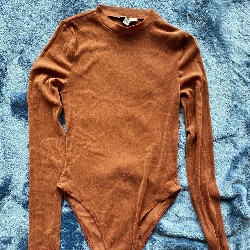Nude/Peach Shimmer Bodysuit